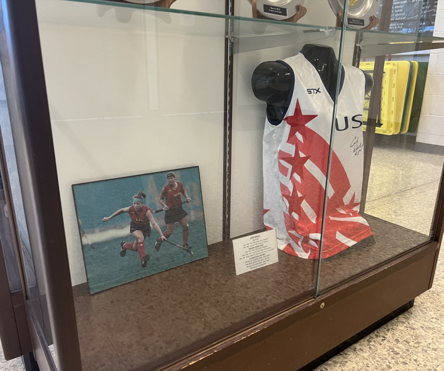 The display case that previously showcased Nothstein's memorabilia. Photo by Liza Duerholz.