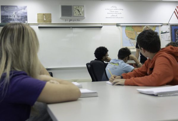 Students engage in a social studies lesson. Photo by Tommy McDonell.