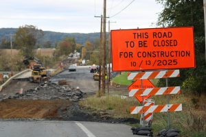 Lower Macungie Road undergoing construction on Oct. 14.