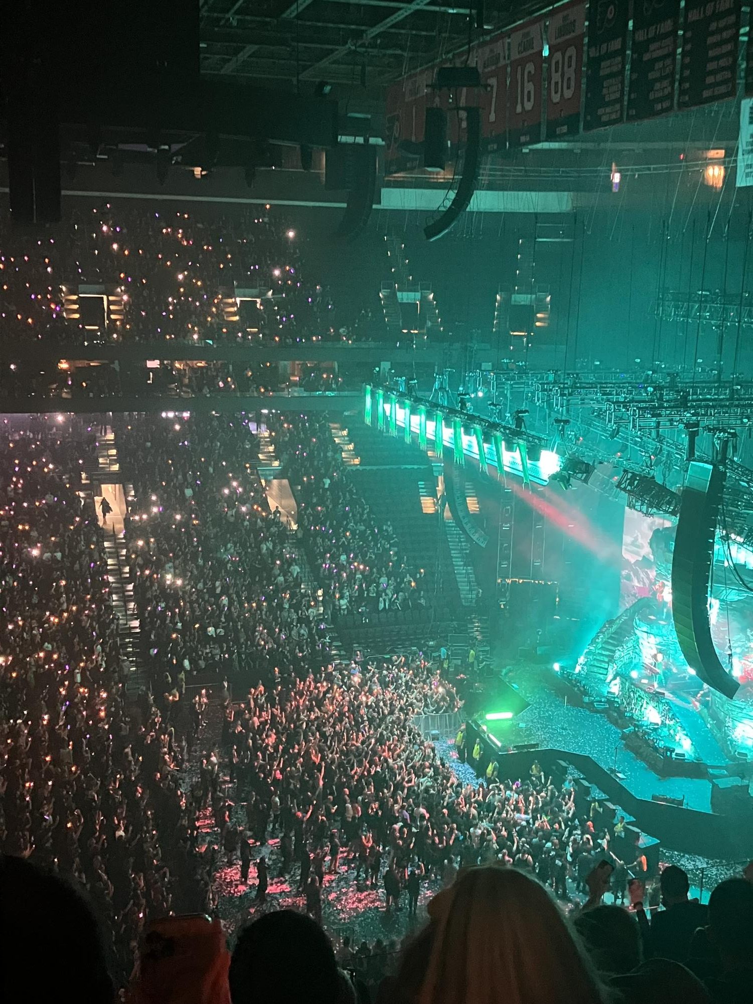 Photo of Sleep Token performing at the Wells Fargo Center on Sept. 26. Photo by Gabriella Walter.