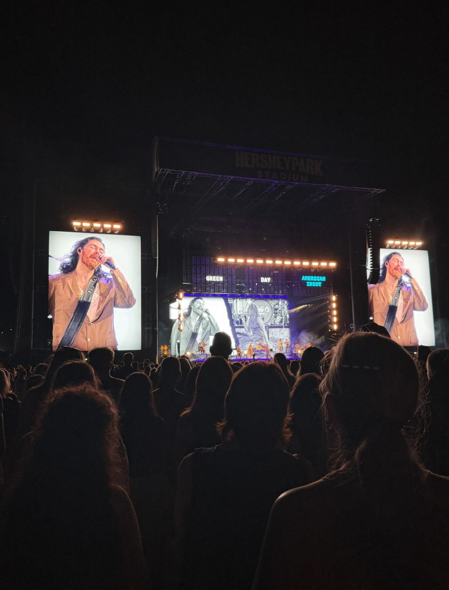 Hozier performing “Nina Cried Power” at Hershey Park Stadium on Sept. 19. Photo by Jessi Hahn.